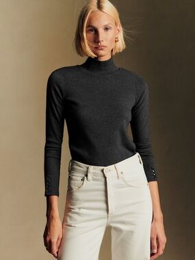 Sezane Felix Jumper Charcoal Grey - Size XS